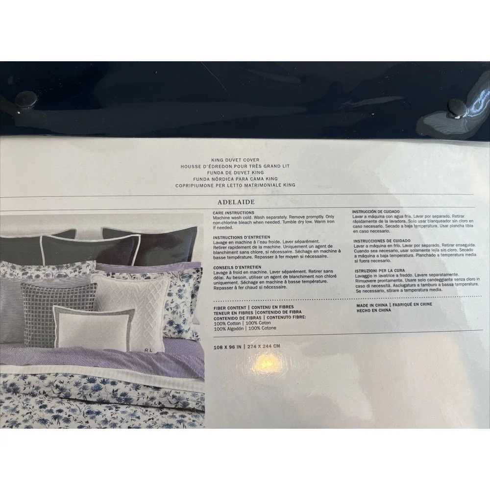Ralph Lauren Home King Adelaide Floral Sateen Duvet Cover Retail $430